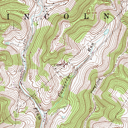Topographic Map of Barrickman Cemetery, WV