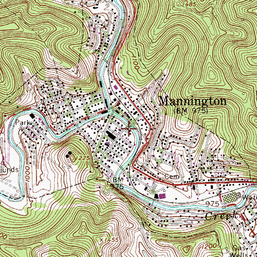 Topographic Map of First United Presbyterian Church, WV