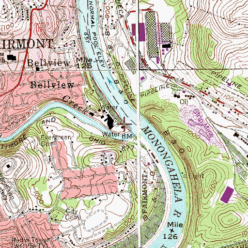 Topographic Map of Buffalo Station (historical), WV