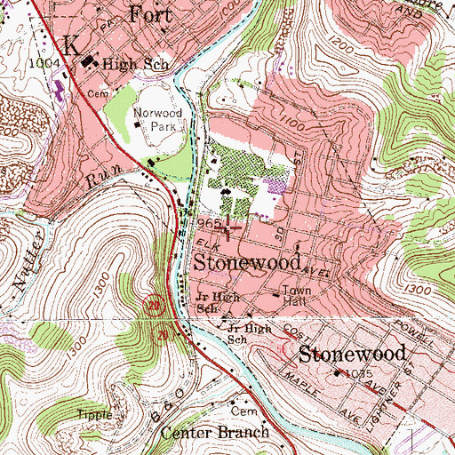 Topographic Map of Congregational Missionary Church, WV