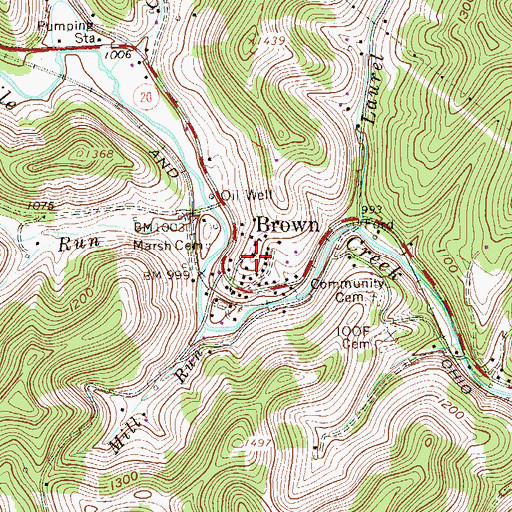 Topographic Map of Bethany Baptist Church, WV