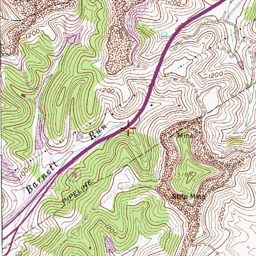 Topographic Map of Dollie Spring School (historical), WV