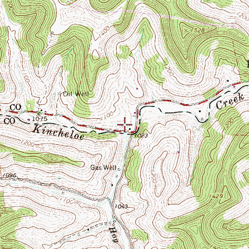 Topographic Map of Hog Camp School (historical), WV