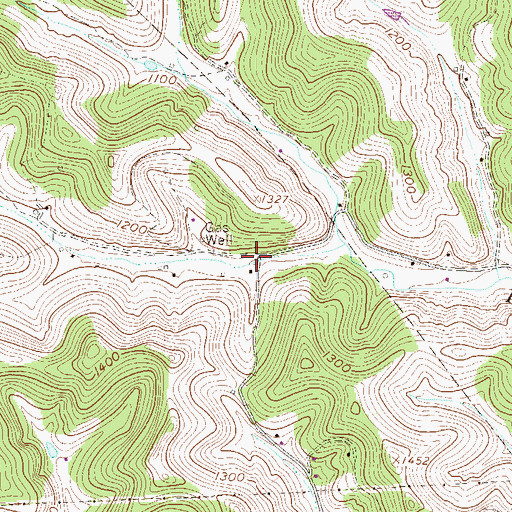 Topographic Map of Upper Indian Run School (historical), WV