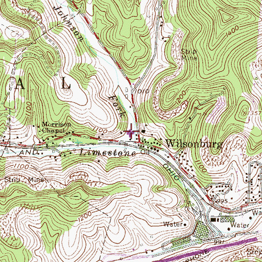 Topographic Map of Wilsonburg Elementary School, WV