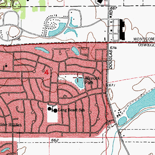 Topographic Map of Winrock Park, IL