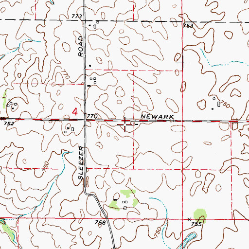 Topographic Map of Sleezer School (historical), IL