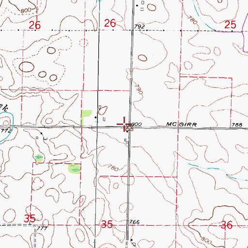 Topographic Map of Bell School (historical), IL