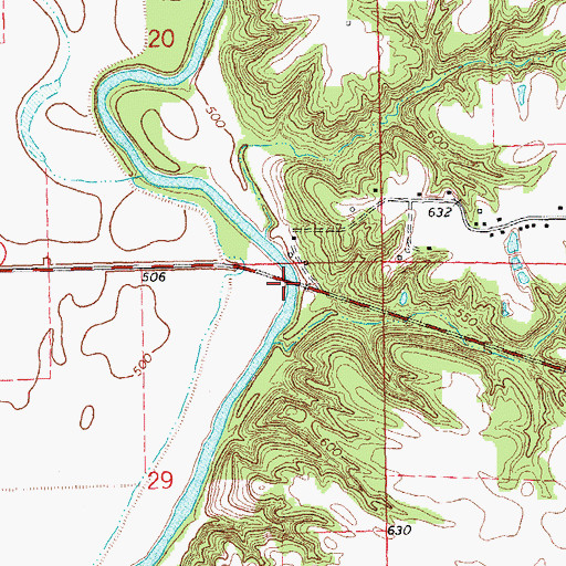 Topographic Map of Ziltz Bridge, IL
