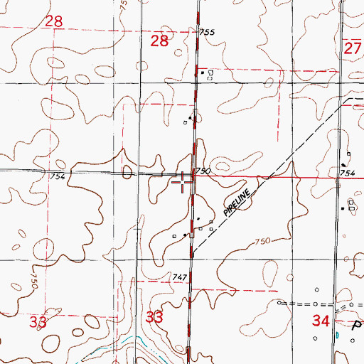 Topographic Map of Turner School (historical), IL