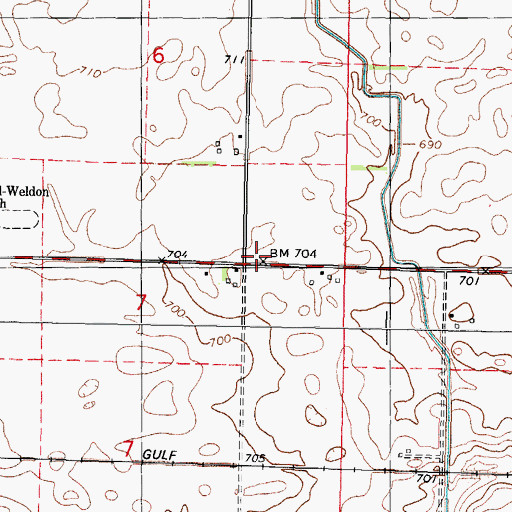 Topographic Map of Western School (historical), IL