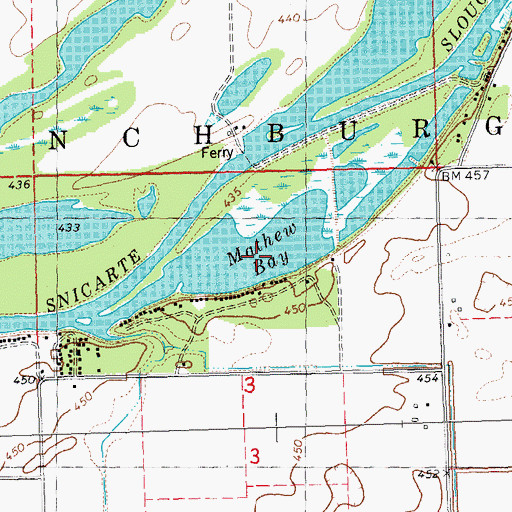 Topographic Map of Mathew Bay, IL