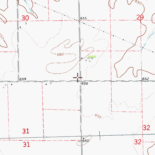 Topographic Map of Pennington Point School (historical), IL