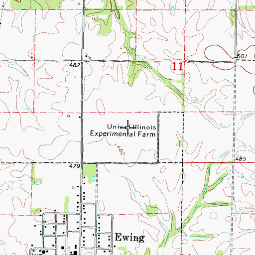 Topographic Map of University of Illinois Experimental Farm, IL