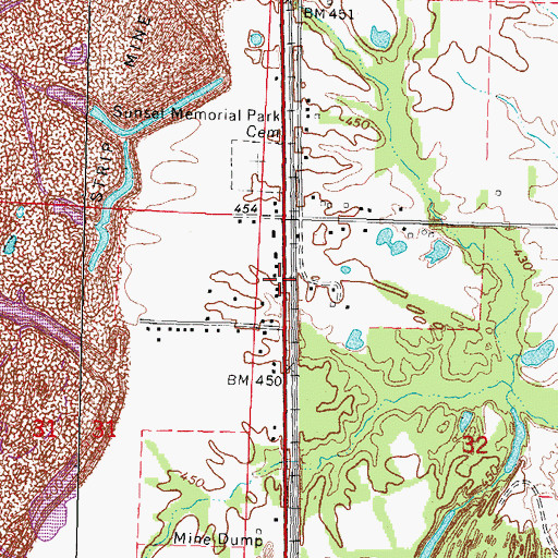 Topographic Map of Holden, IL
