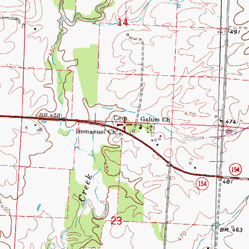 Topographic Map of Lutheran School (historical), IL