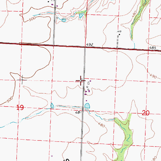 Topographic Map of North School (historical), IL