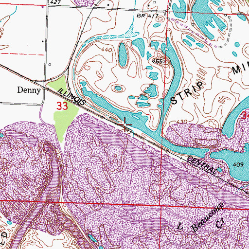 Topographic Map of Panther Mine, IL