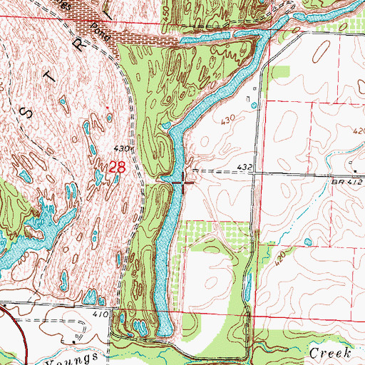 Topographic Map of Woodward School (historical), IL