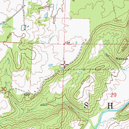 Topographic Map of Rough School (historical), IL