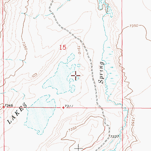 Topographic Map of North Downey Lake Mine, WY
