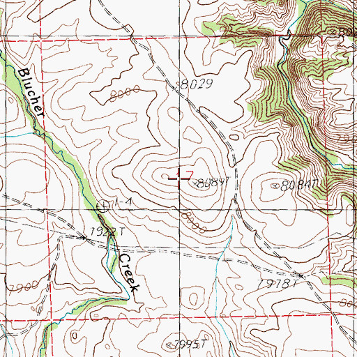 Topographic Map of Anderson-Hawke Mine, WY