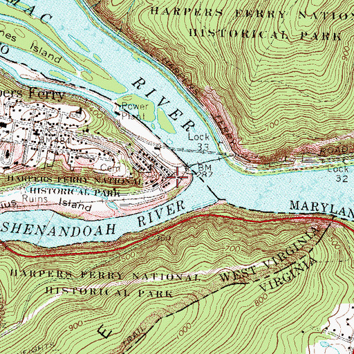 Topographic Map of Arsenal Square, WV