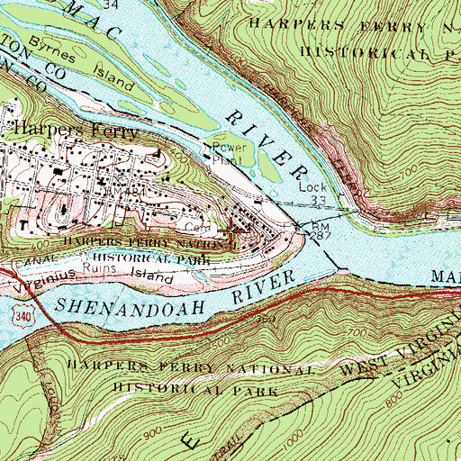 Topographic Map of Free Church (historical), WV