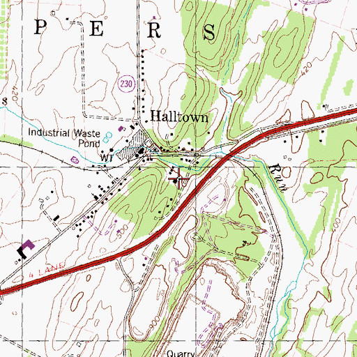 Topographic Map of Halltown Presbyterian Church, WV