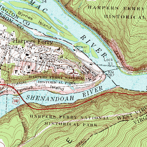 Topographic Map of Harper Cemetery, WV
