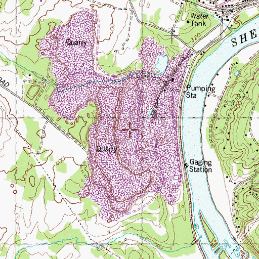 Topographic Map of Keystone Quarries, WV