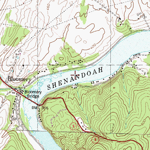 Topographic Map of Mannings Ferry (historical), WV