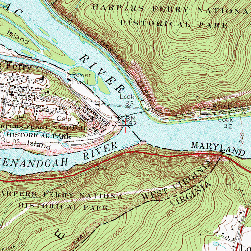 Topographic Map of The Point, WV