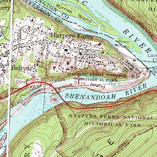 Topographic Map of Lake Quigley (historical), WV
