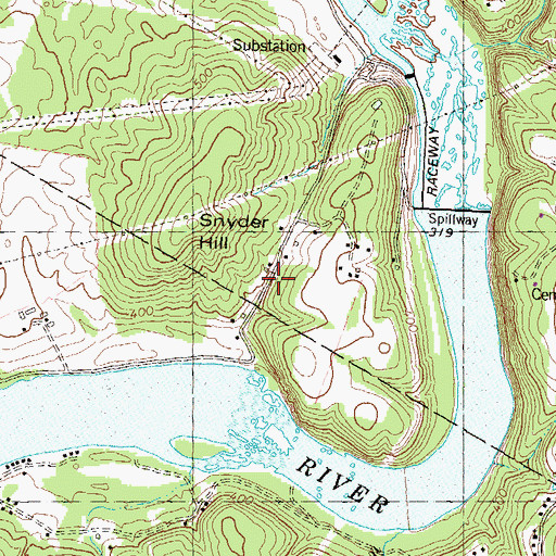 Topographic Map of Riverside School (historical), WV