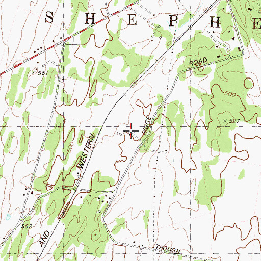 Topographic Map of Rose Hill, WV