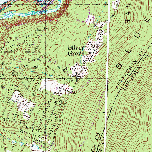 Topographic Map of Silver Grove United Methodist Church, WV