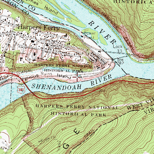Topographic Map of Wernwags Sawmill (historical), WV