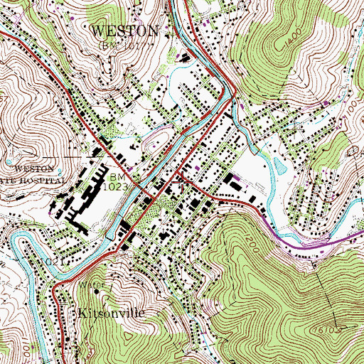 Topographic Map of First Methodist Episcopal Church (historical), WV