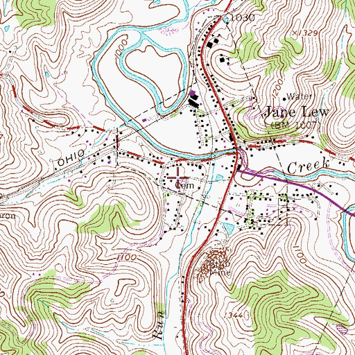 Topographic Map of Hall Addition, WV