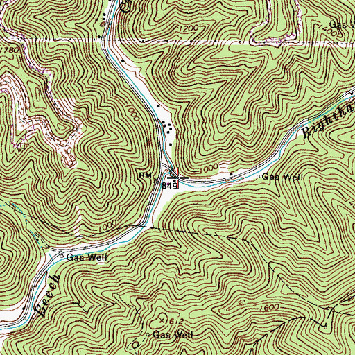 Topographic Map of Righthand Fork School (historical), WV