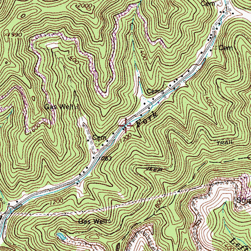 Topographic Map of Simpkins School (historical), WV