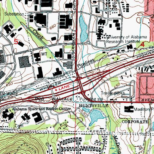 Topographic Map of Payne Chapel (historical), AL