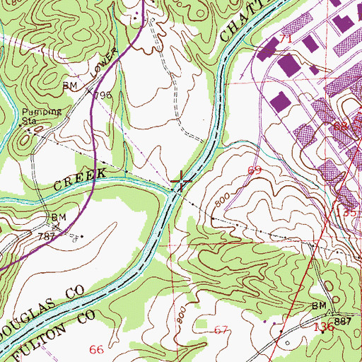 Topographic Map of Aderhold Ferry (historical), GA