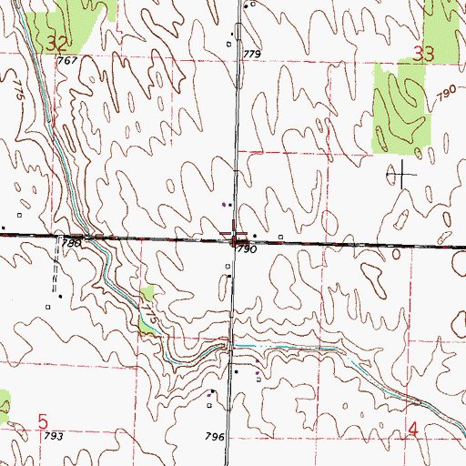 Topographic Map of Horn Family Cemetery, OH