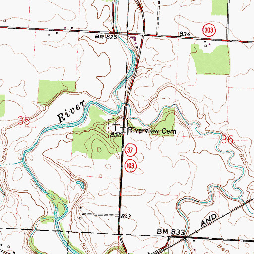 Topographic Map of Krout Cemetery, OH