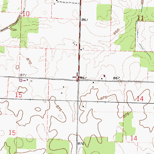 Topographic Map of Schellbas Cemetery, OH