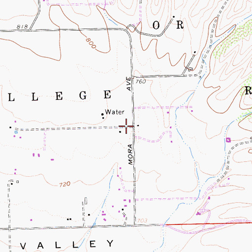 Topographic Map of Circle D Ranch, CA