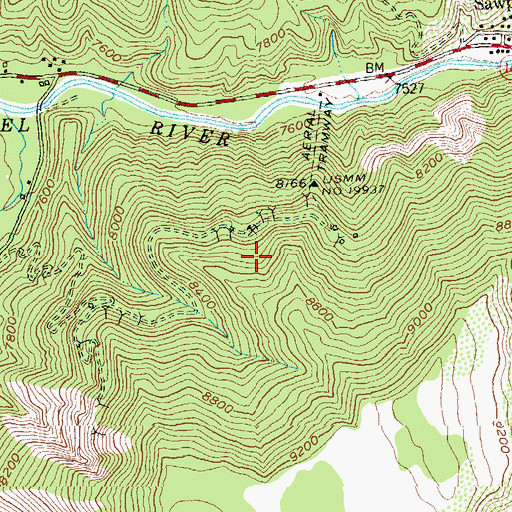 Topographic Map of Fall Creek Quarry, CO