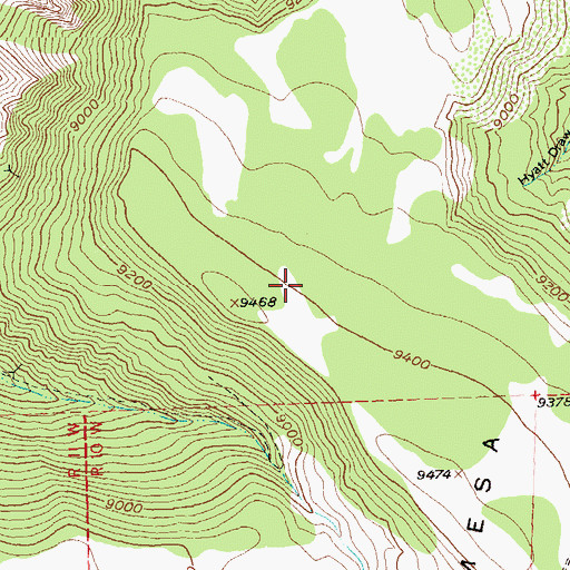 Topographic Map of Old Man Mine, CO